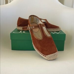 J. Crew Suede T Strap Espadrille size 8